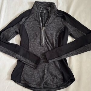Lululemon Black And Grey Half Zip